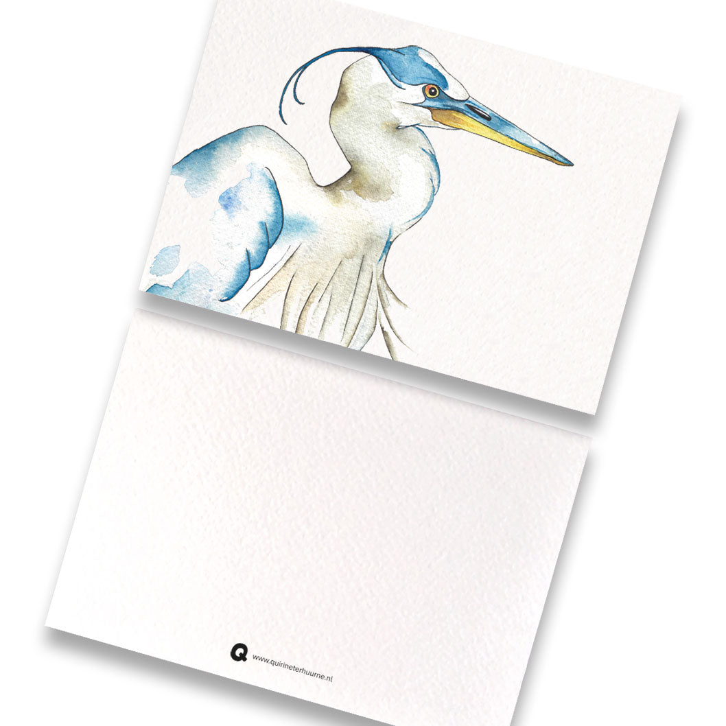 Kaart blauwe reiger