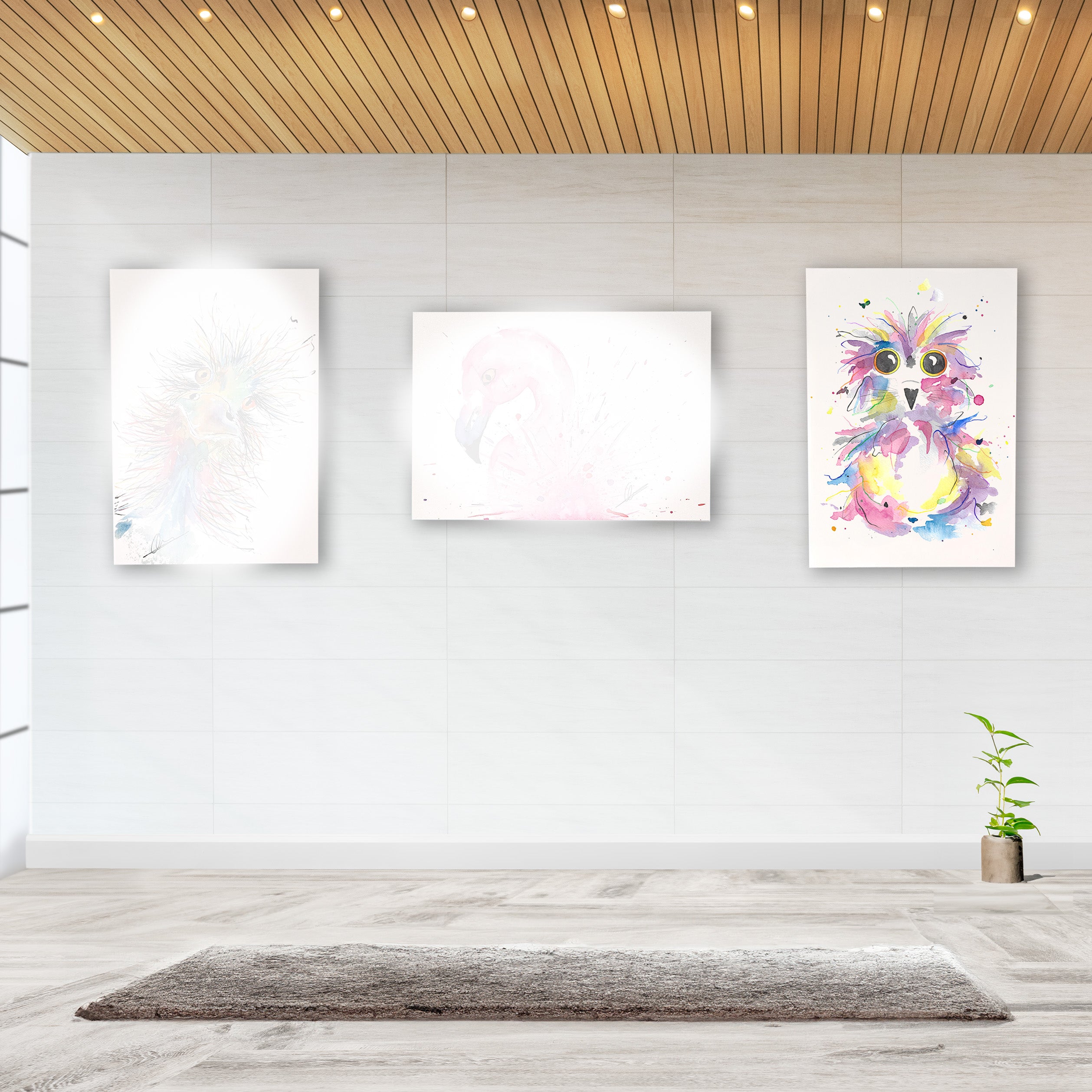 uilskuiken2-print-forex-gekleurd-42x60cm