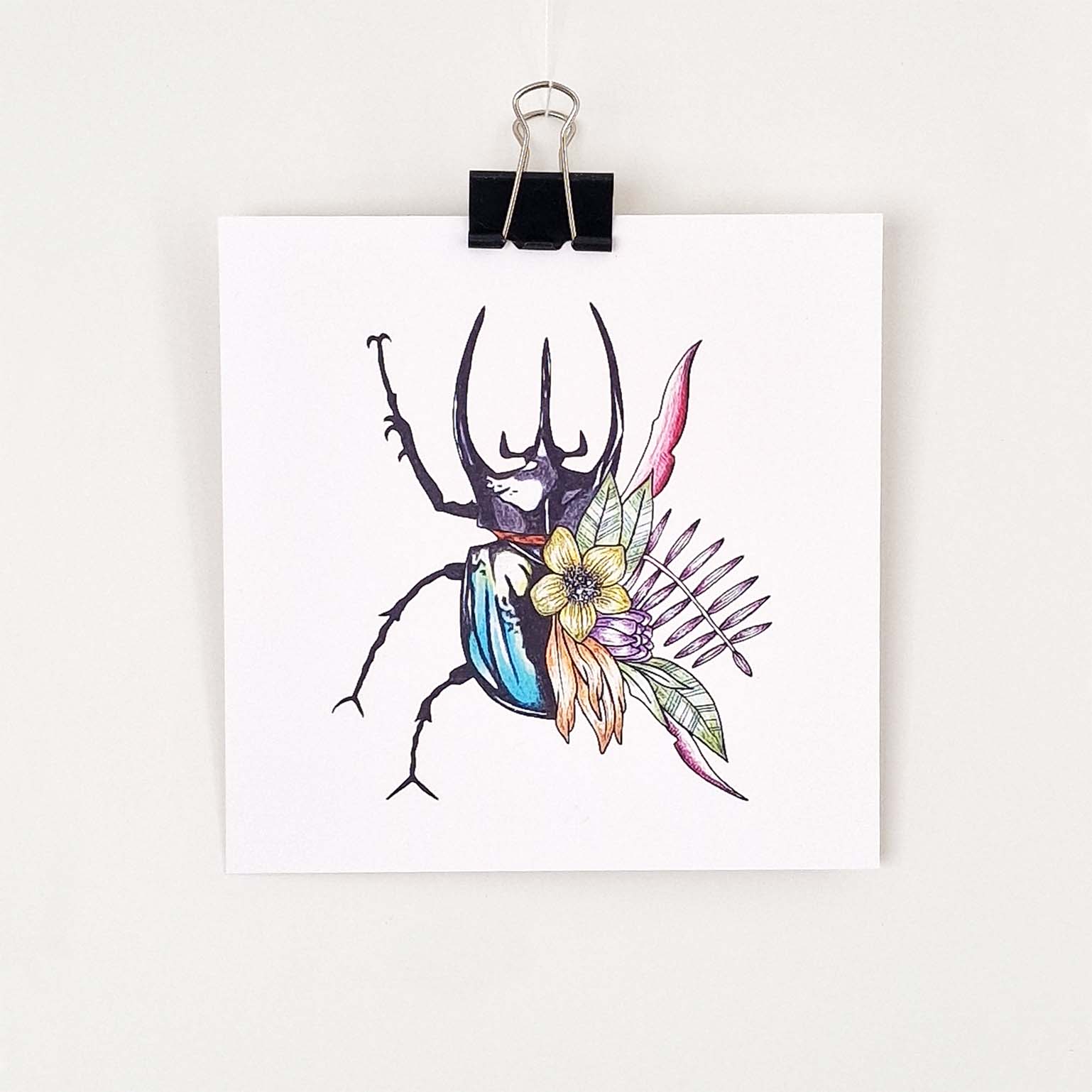 Kaart insect vliegend hert