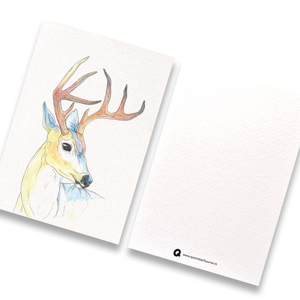 Kaart hert (kerst)