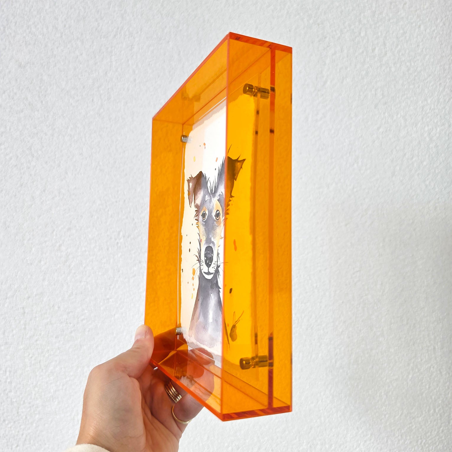 Origineel kleurrijk kunstwerk hond
