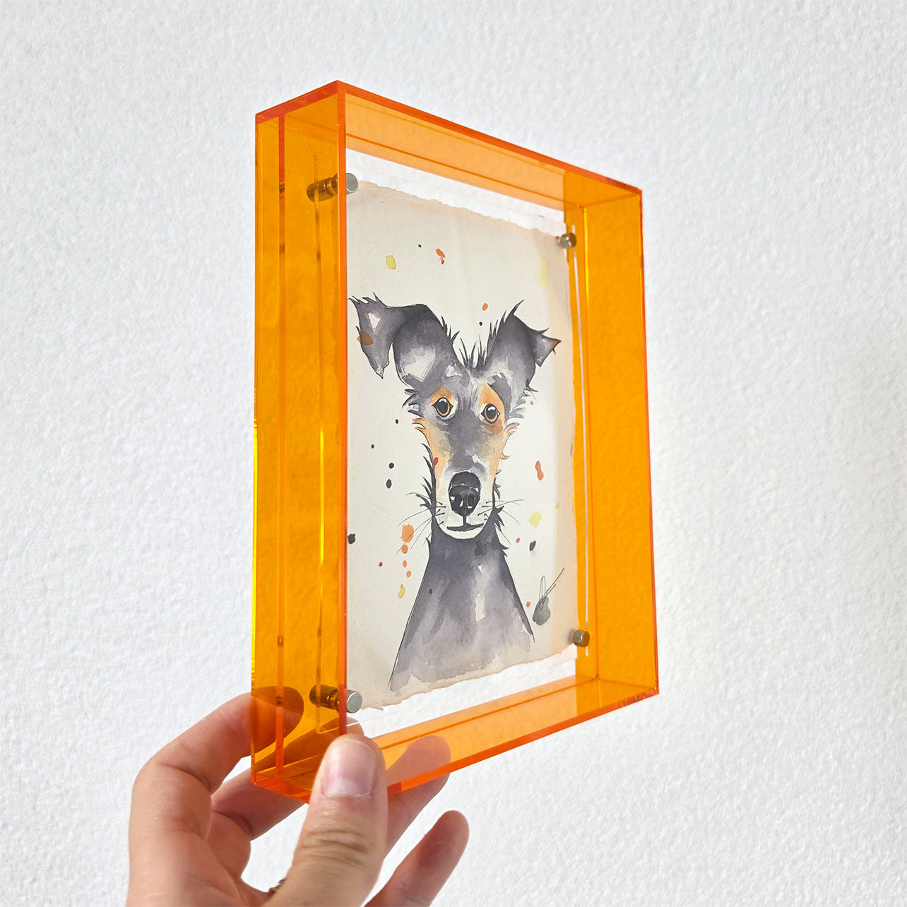 Origineel kleurrijk kunstwerk hond