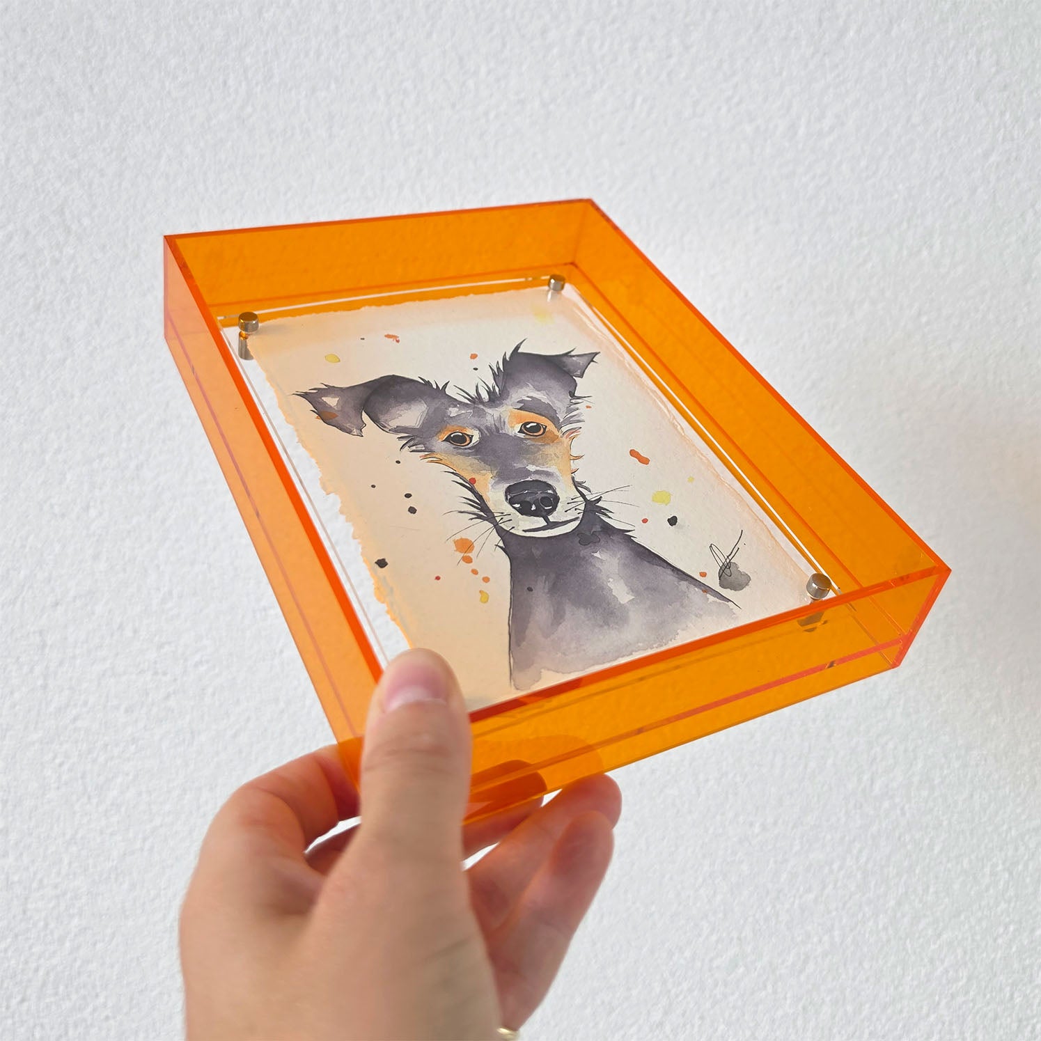 Origineel kleurrijk kunstwerk hond