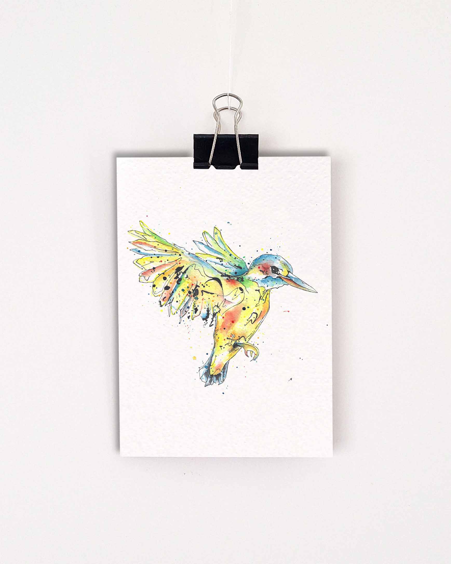 Kaart ijsvogel kleur