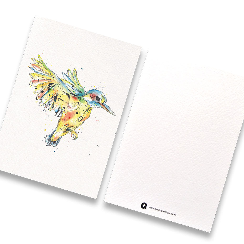 Kaart ijsvogel kleur