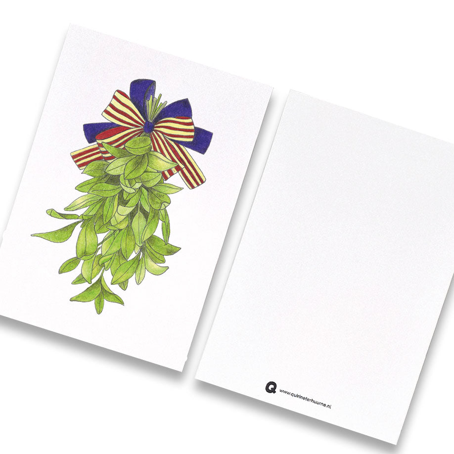 Kerstkaart mistletoe
