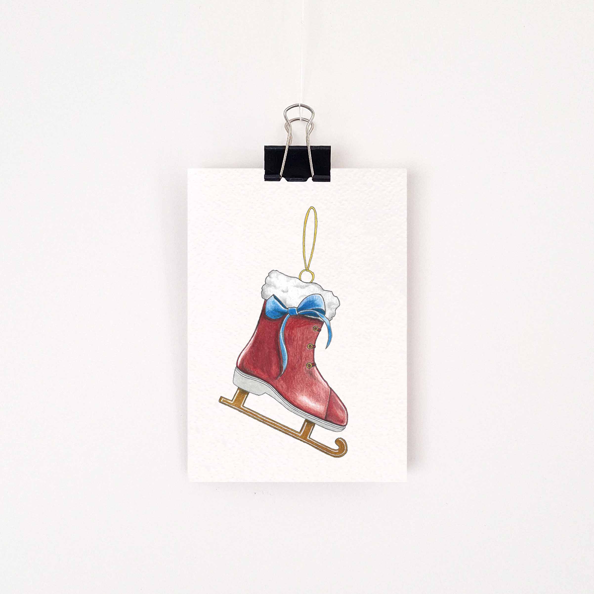 Kaart schaats winter