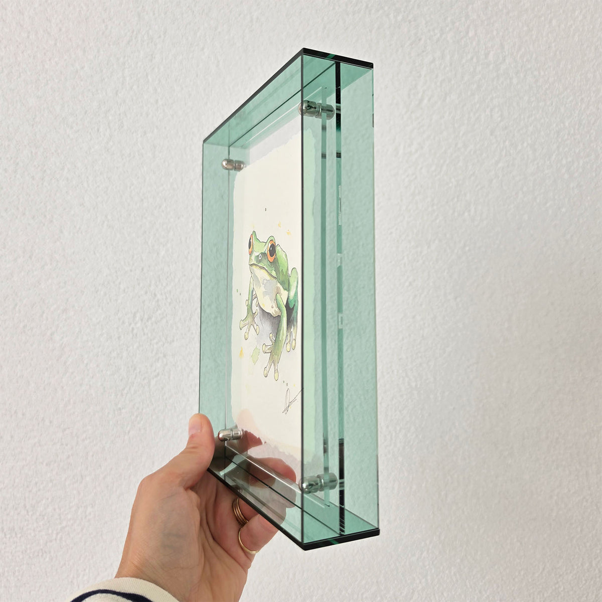 Origineel kleurrijk kunstwerk kikker
