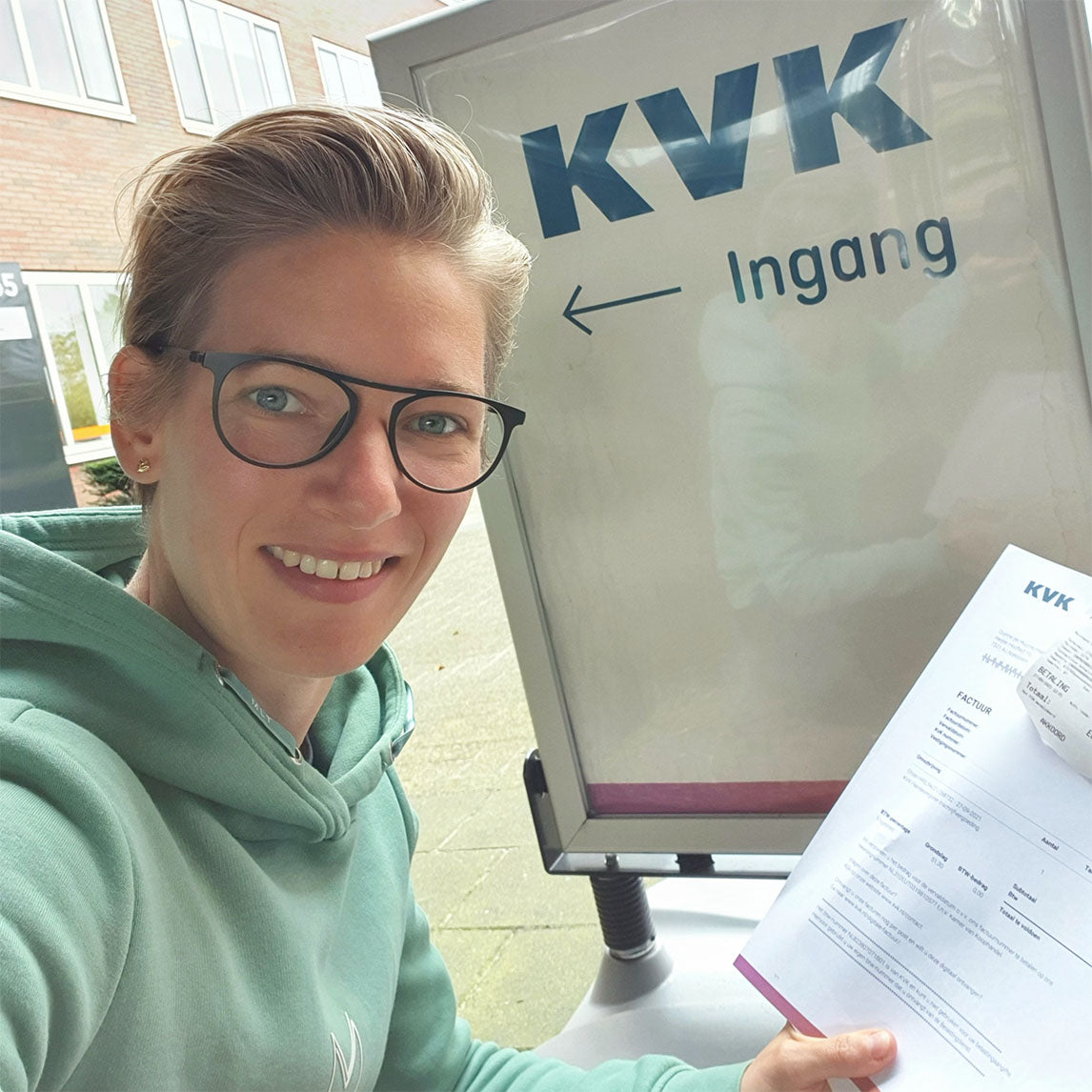 Quirine heeft zich ingeschreven bij de Kamer van Koophandel