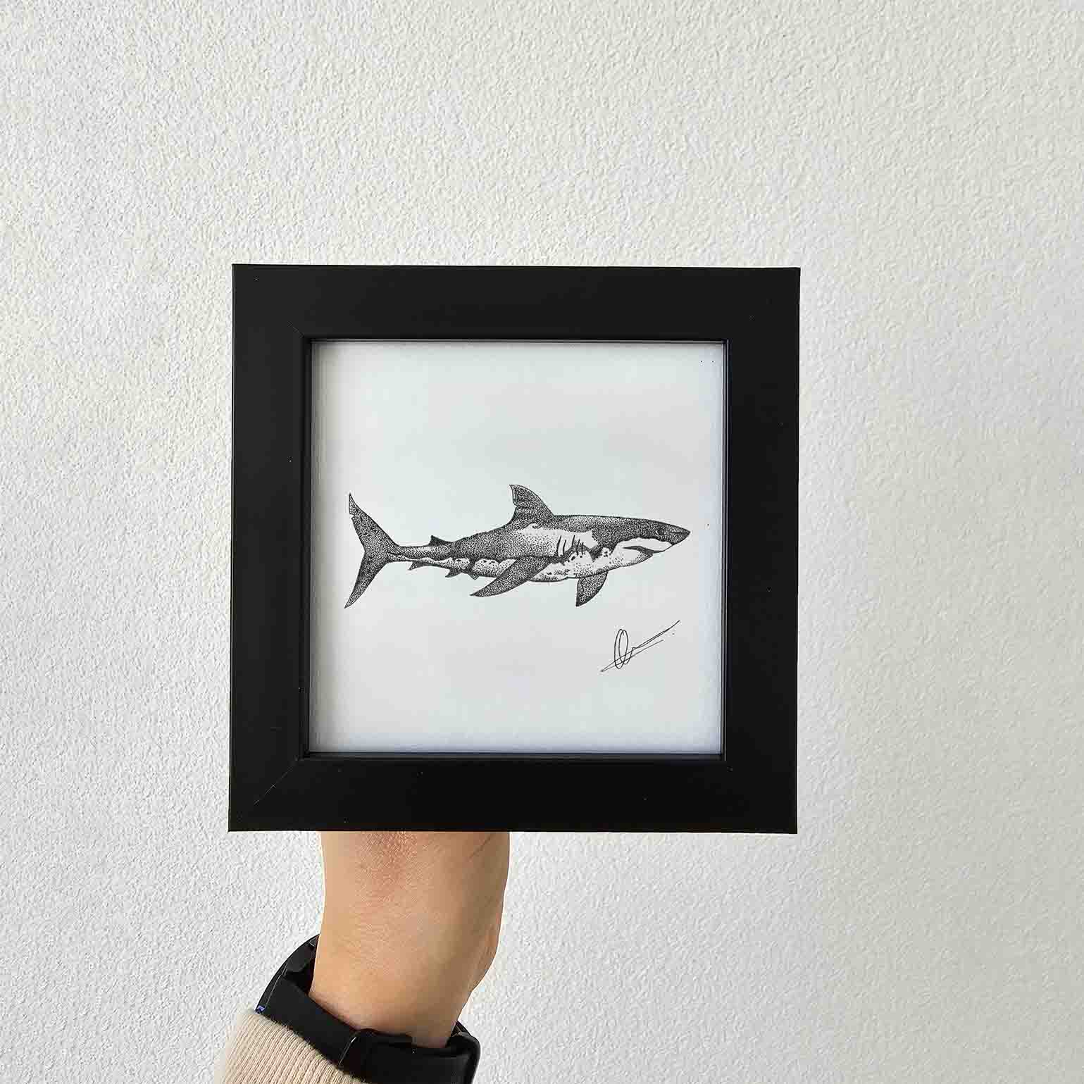 Mini original haai z/w