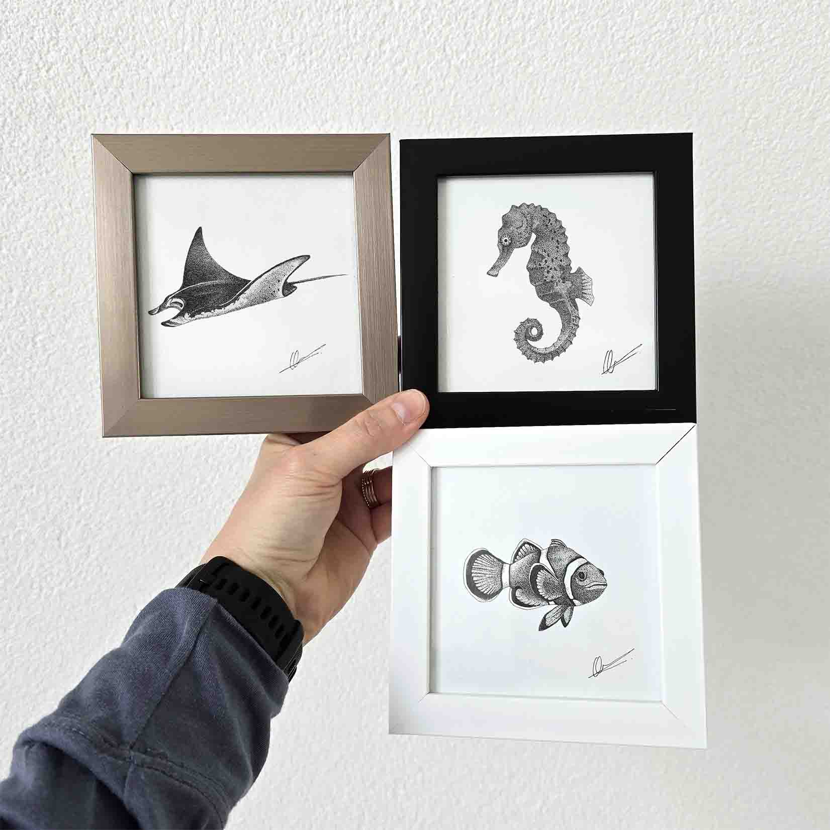 Mini original nijlpaard z/w