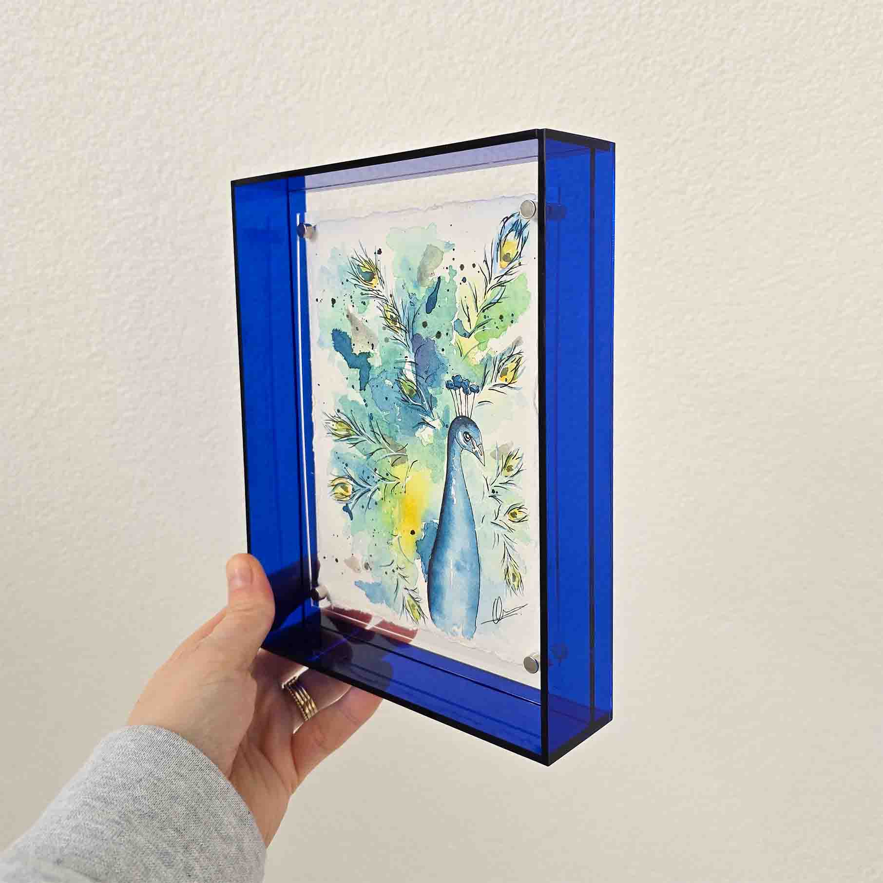 Mini original blauwe pauw