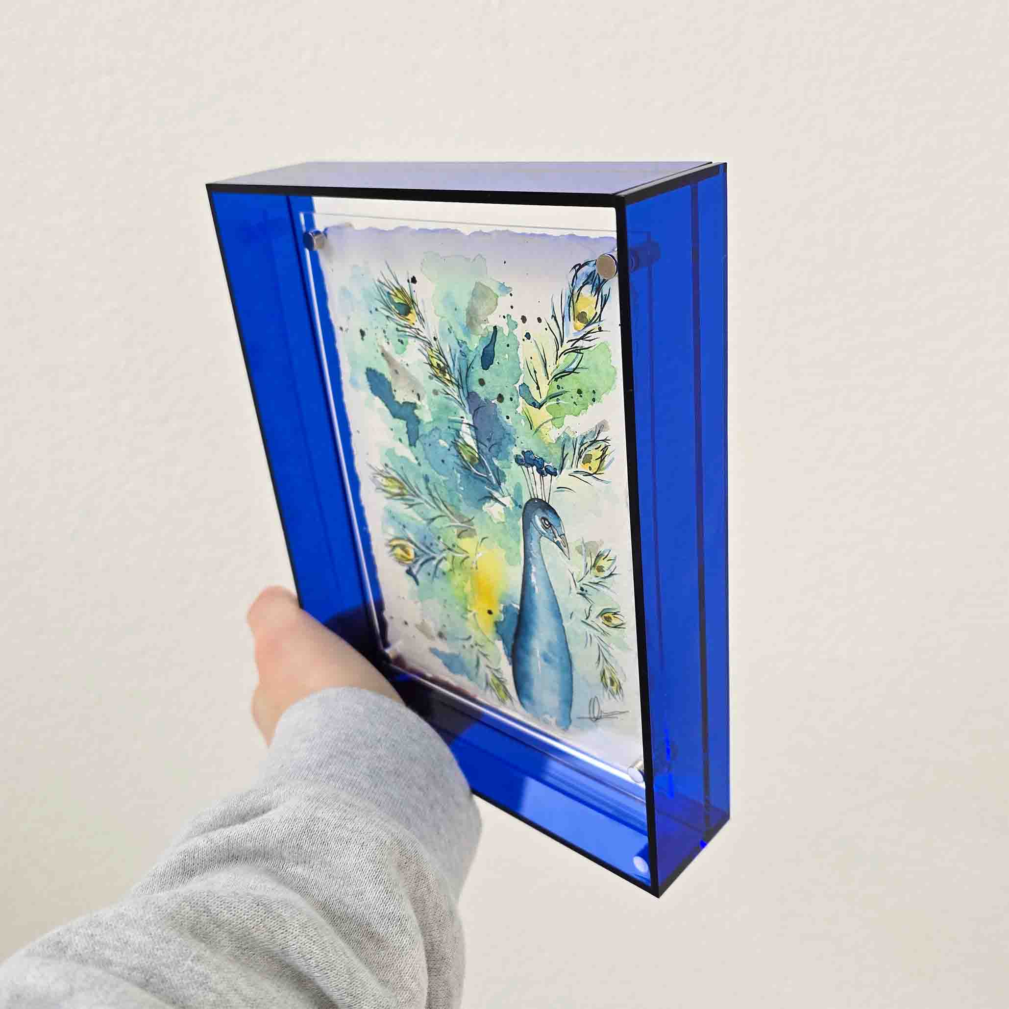 Mini original blauwe pauw