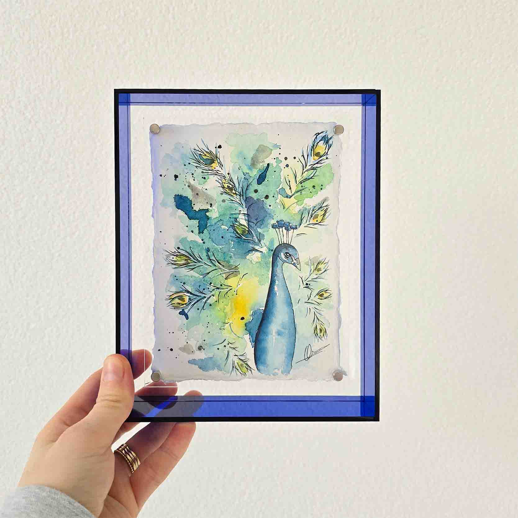 Mini original blauwe pauw